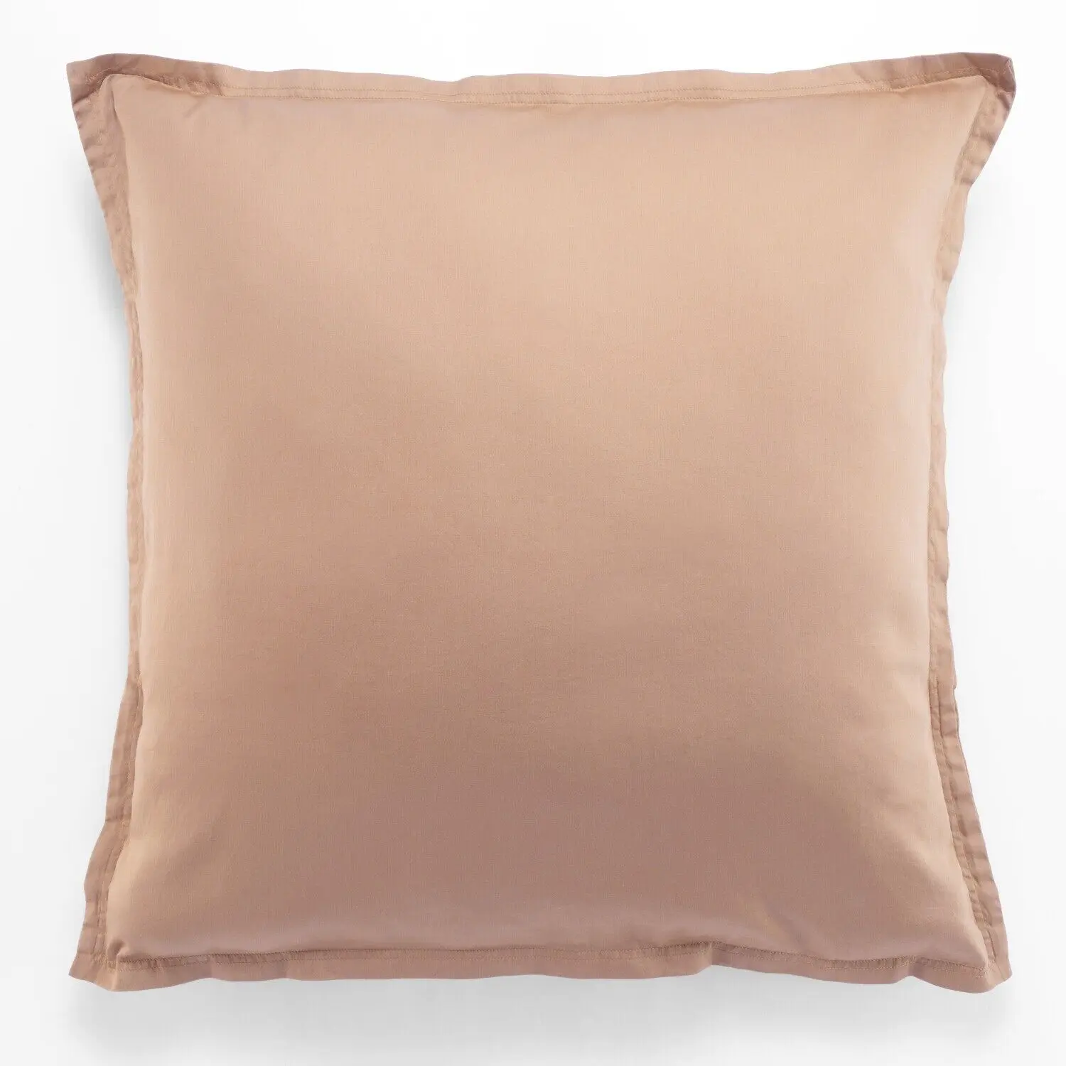 PILLOWCASE 65X65CM WITH Ruffle 100% WASHED COTTON SATIN 105 THREADS - NUDE PINK