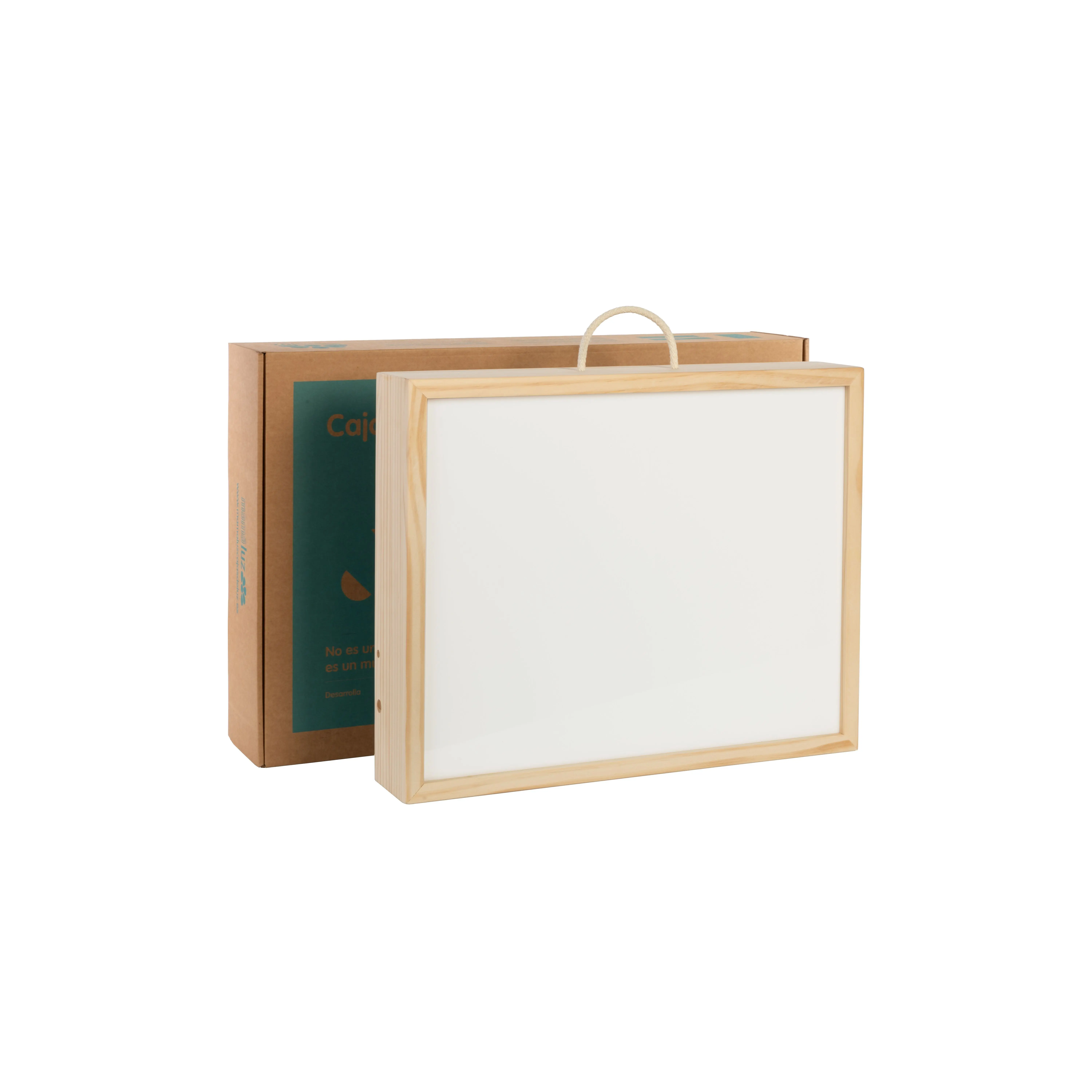 Scatola luminosa Montessori in pino massiccio 50x40 cm