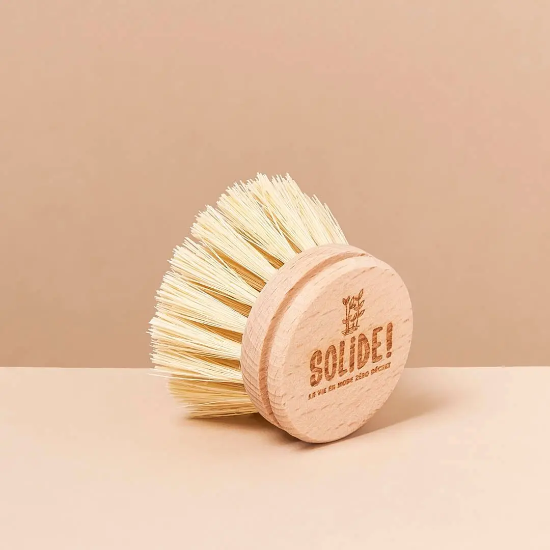 Refill for wooden dish brush