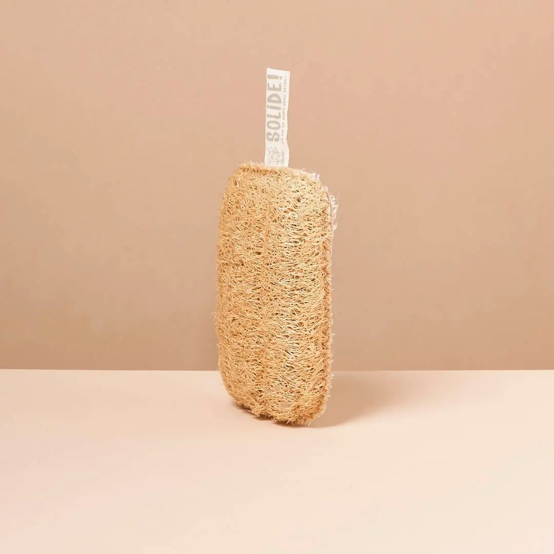 The washable dish sponge in organic cotton and loofah
