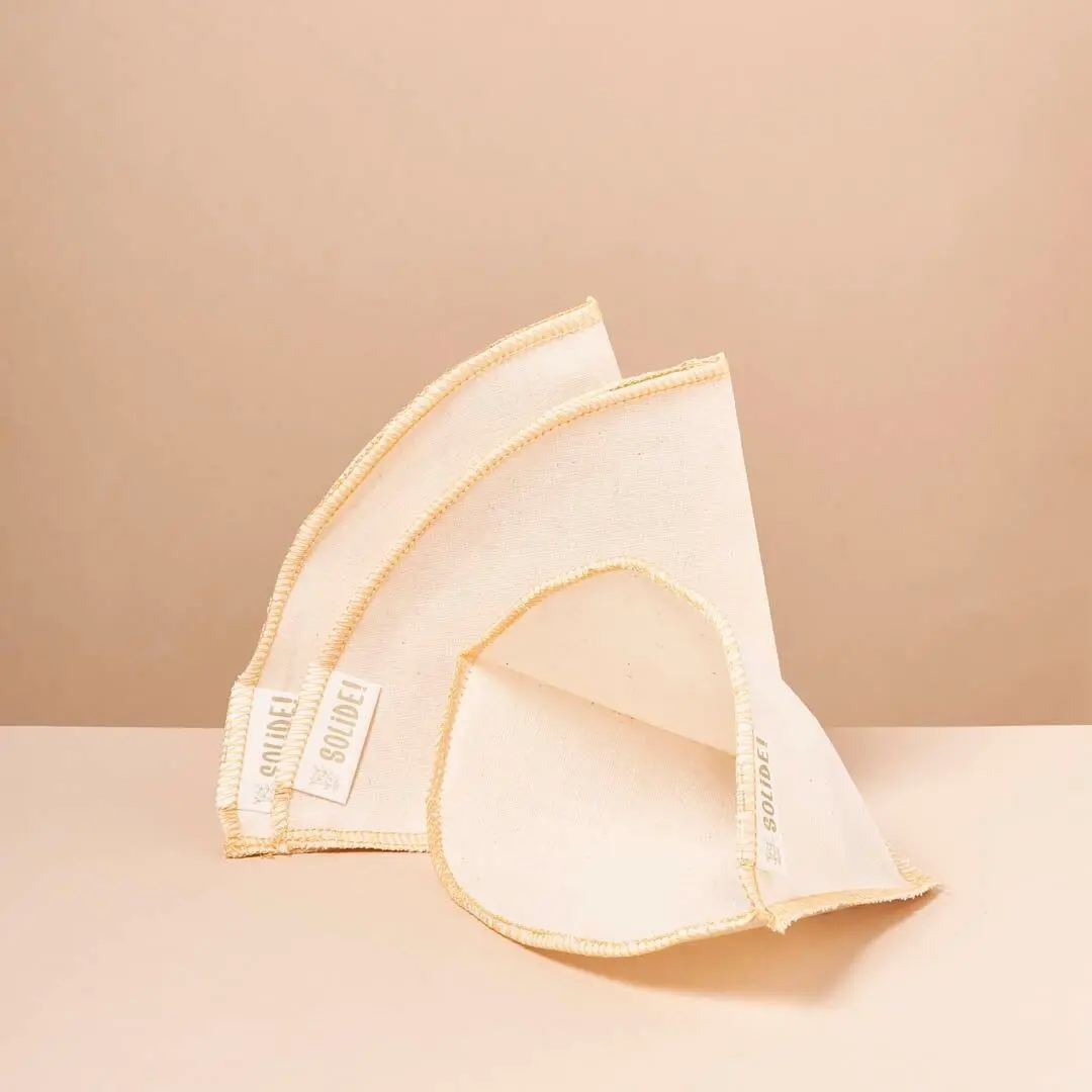Reusable organic cotton coffee filter