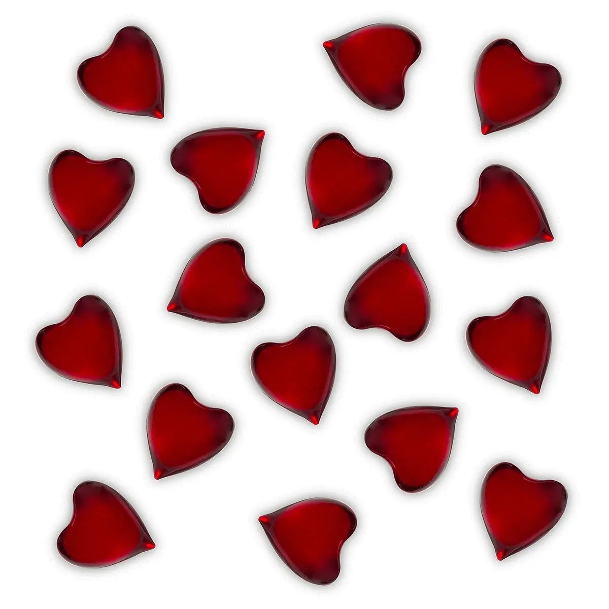 Transparent red heart bath pearl, Strawberry scent - 100412