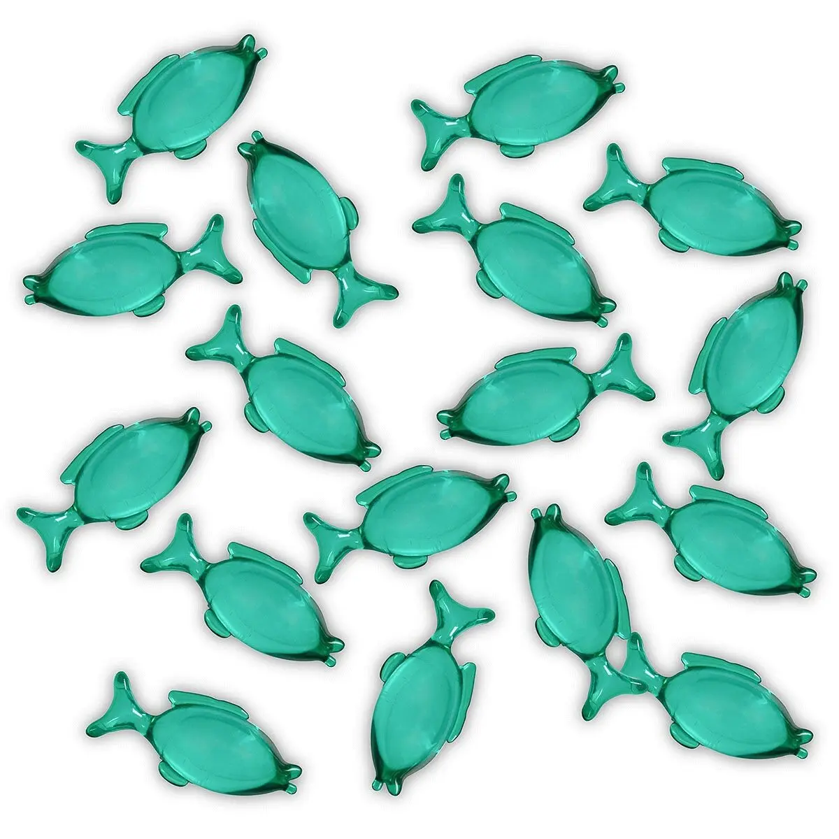 Bath beads Transparent turquoise fish, Ocean scent - 100917