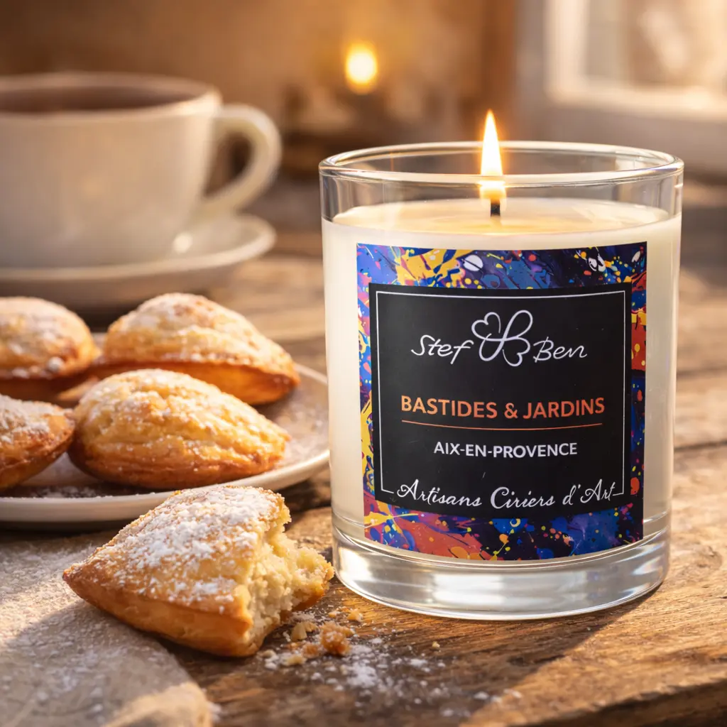 Bougie parfumée PETITE MADELEINE, coulée à la main par des ciriers d'art
