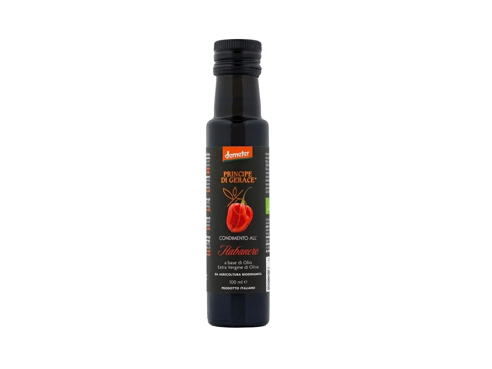 Biodynamic HABANERO CHILI PEPPER seasoning, 100% ITALIAN, 100 ml based on Demeter Extra Virgin olive oil