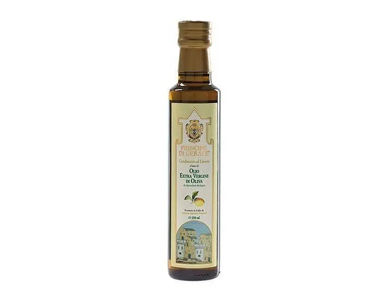 Lemon dressing 250 ml based on organic flavored extra virgin olive oil