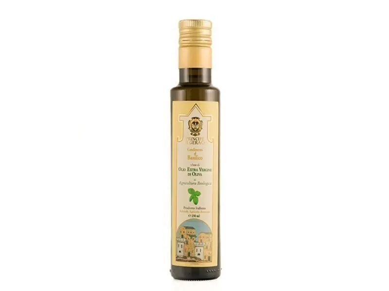 100% ITALIAN organic basil dressing 250 ml based on extra virgin olive oil