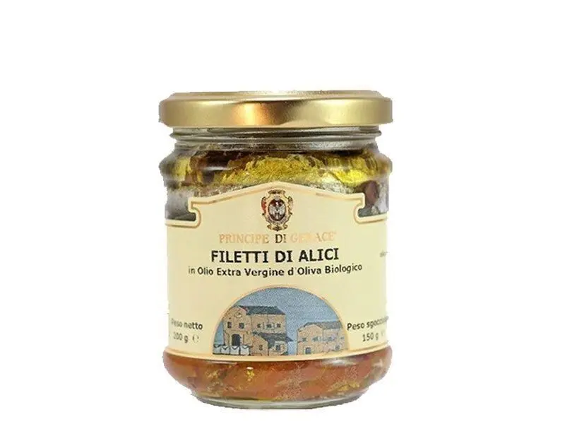 Anchovy fillets in extra virgin olive oil 200g
