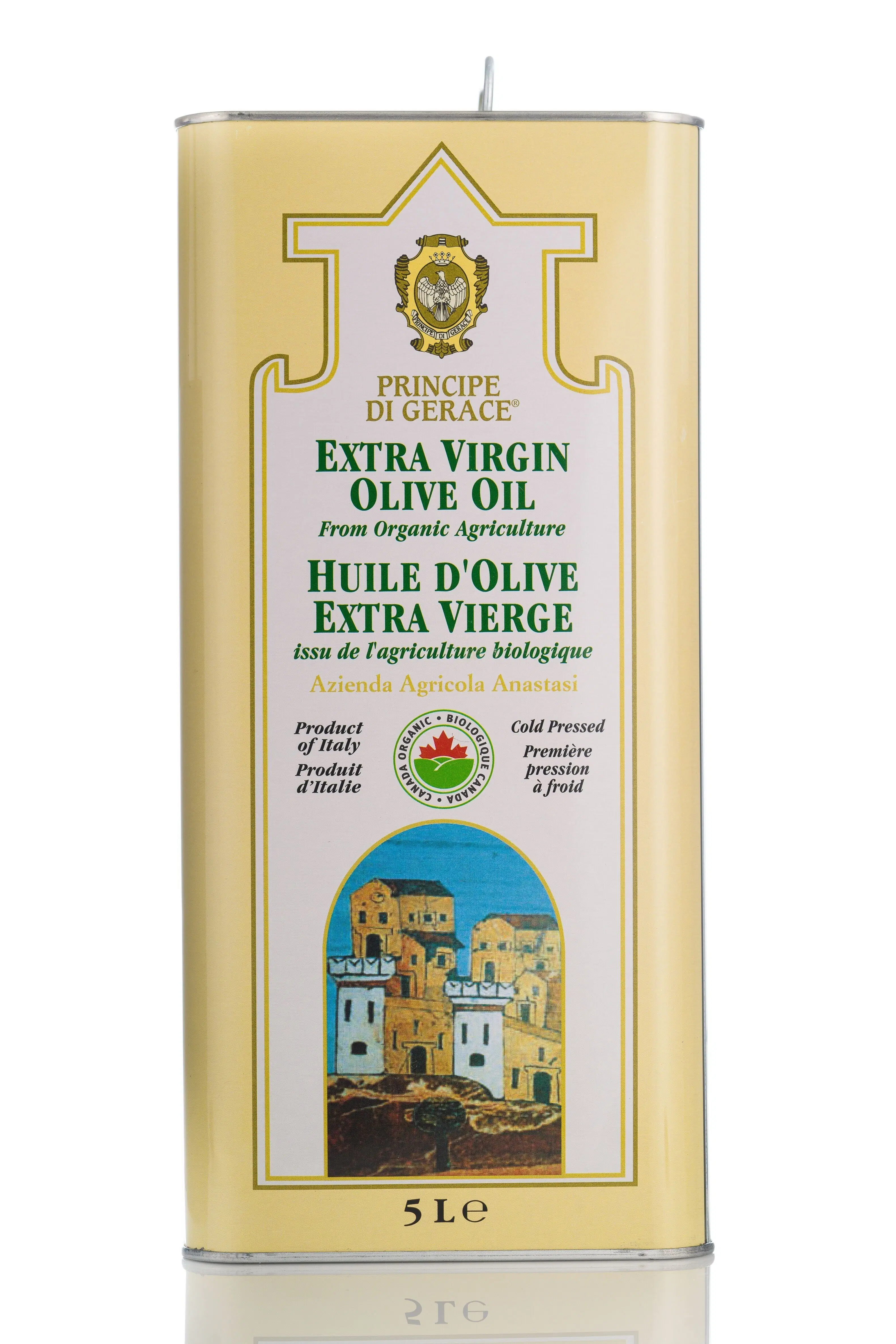 100% ITALIAN ORGANIC extra virgin olive oil "Principe di Gerace" 5 l