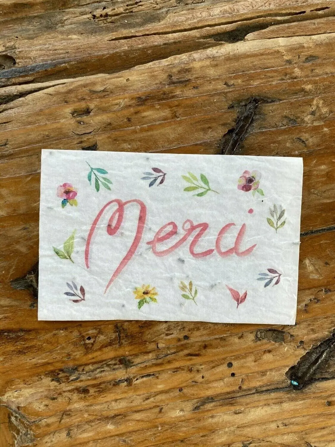 Mini seeded thank you card to plant wildflowers per 50