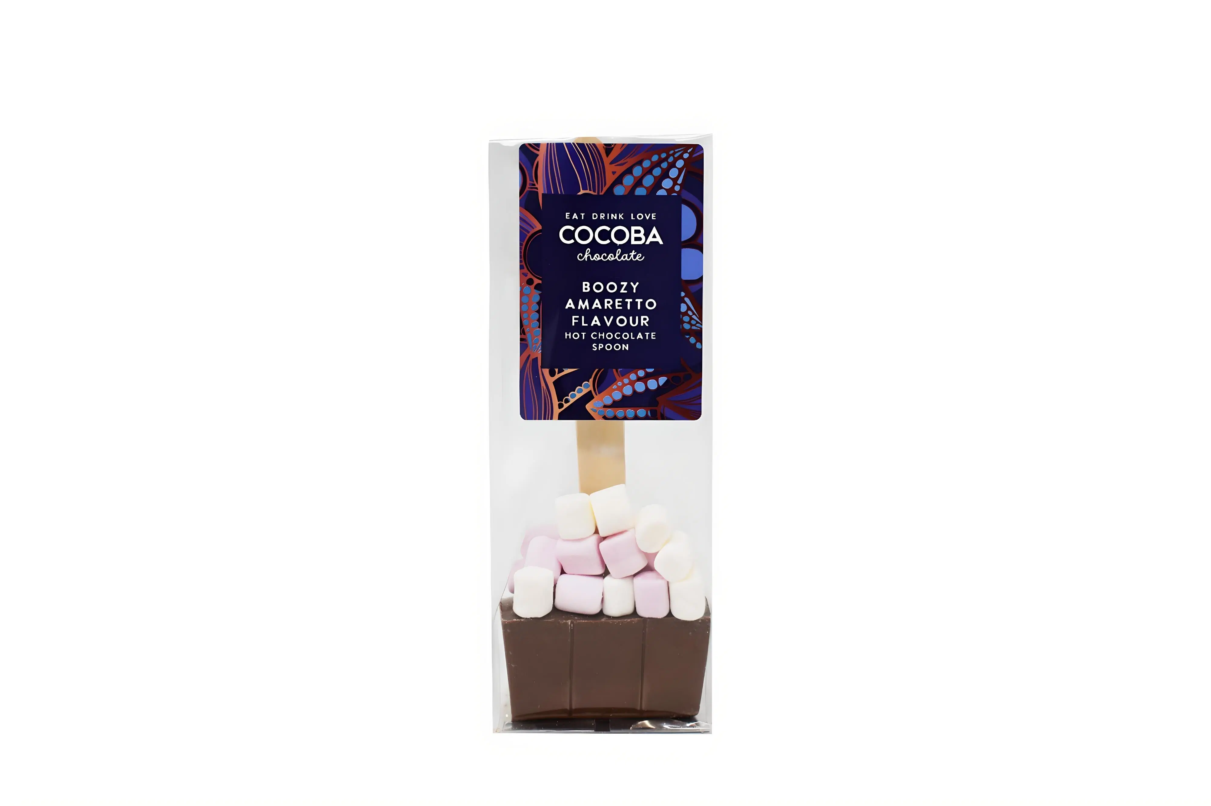 Milk  & Amaretto Hot Chocolate Spoon with Marshmallows
