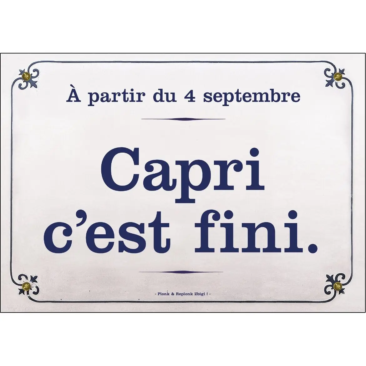 Postcard - Capri is over.