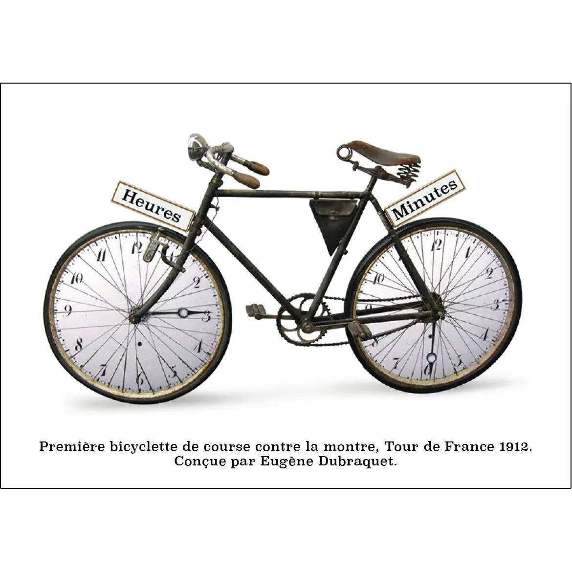 Postcard - First time trial bicycle.