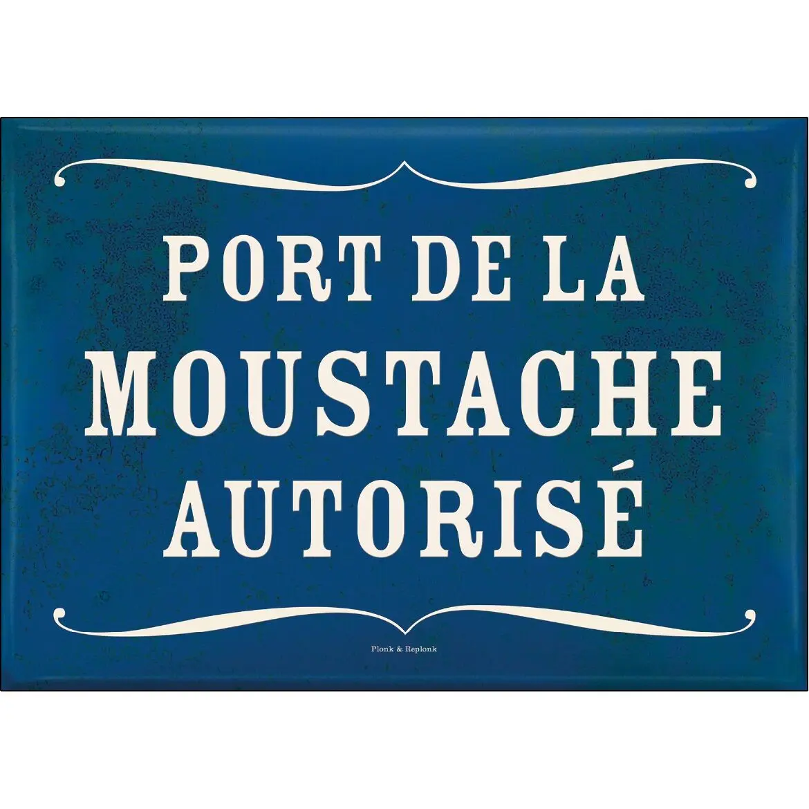 Postcard - Wearing a mustache allowed.