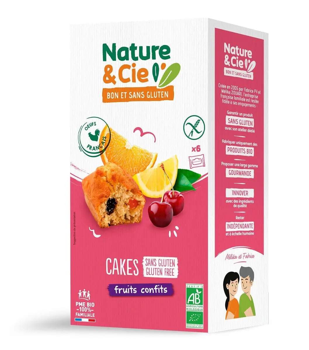 Mini-Cakes with candied fruit Nature & Cie organic and gluten-free