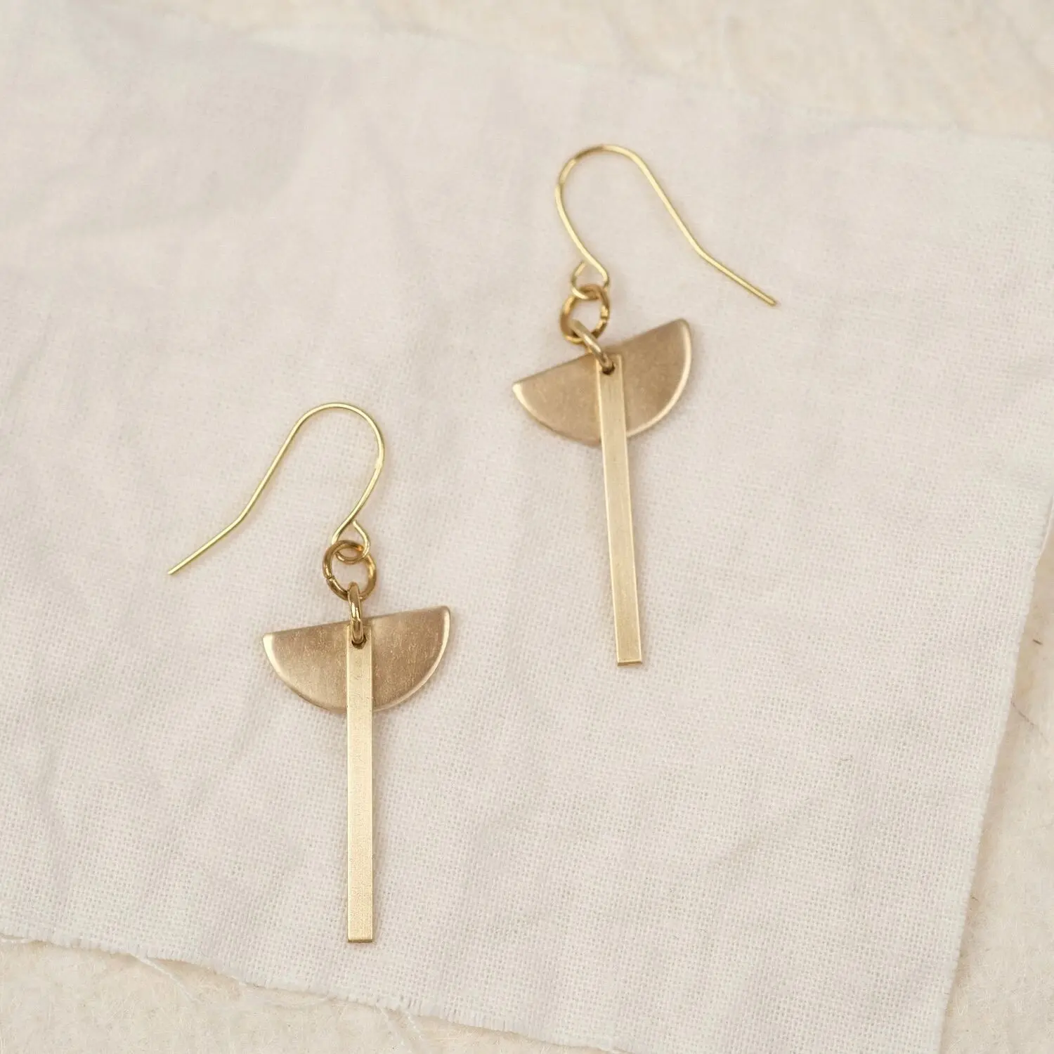 Ohrringe gold Schmuck aus Messing - NUU