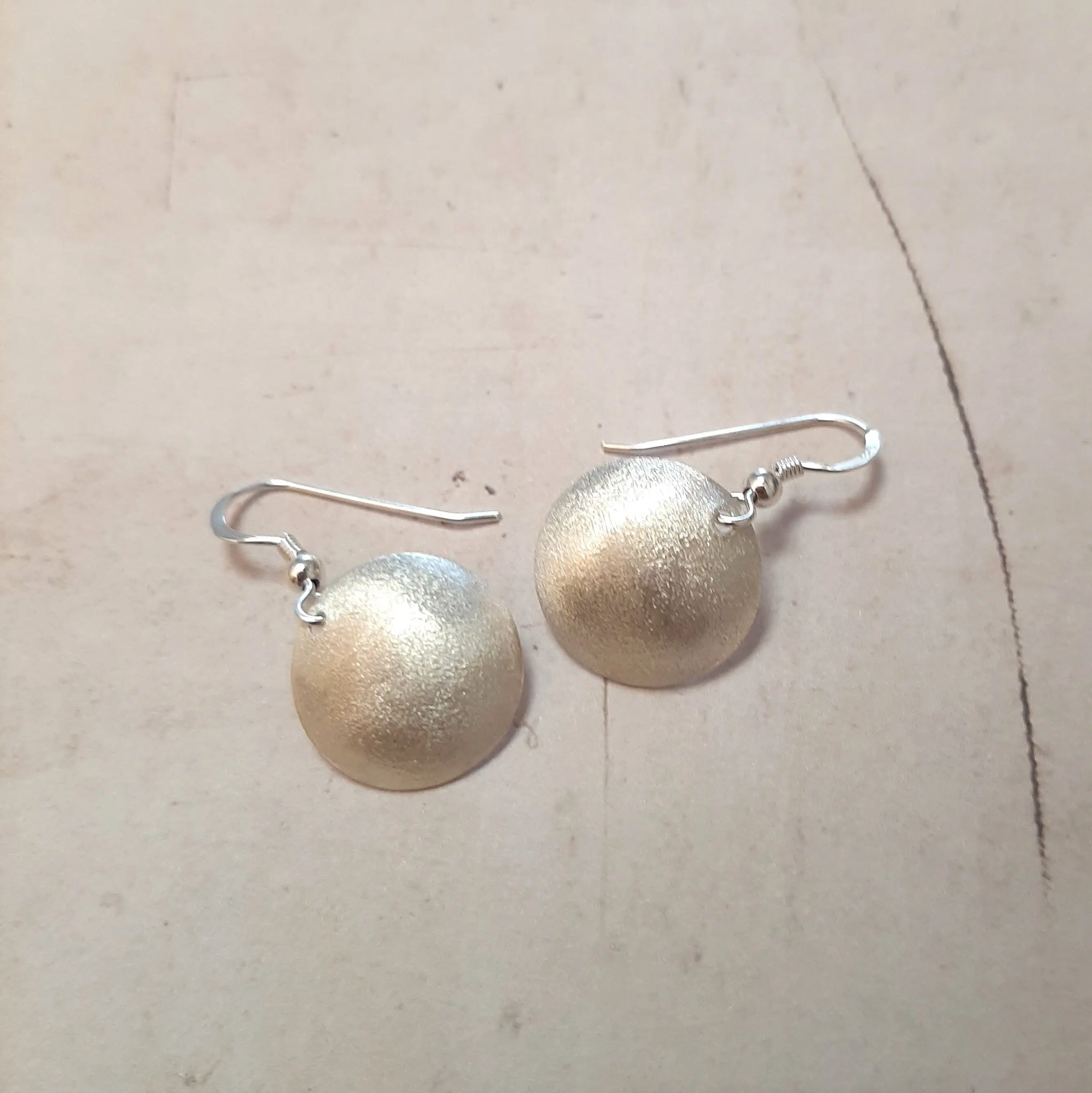Sandblasted Sterling Silver Earrings