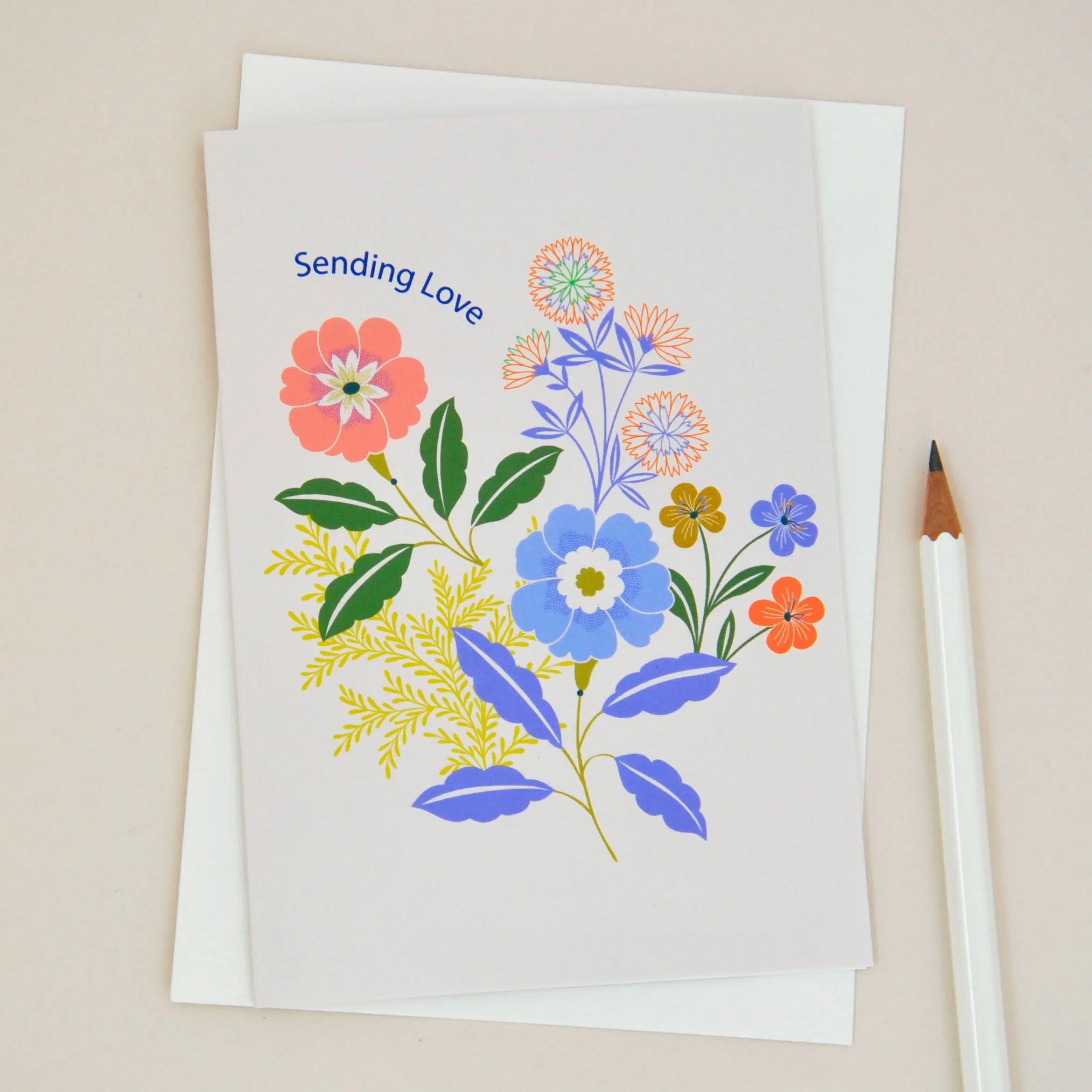 Senden Sie Liebe Blumen Beileid Grußkarte