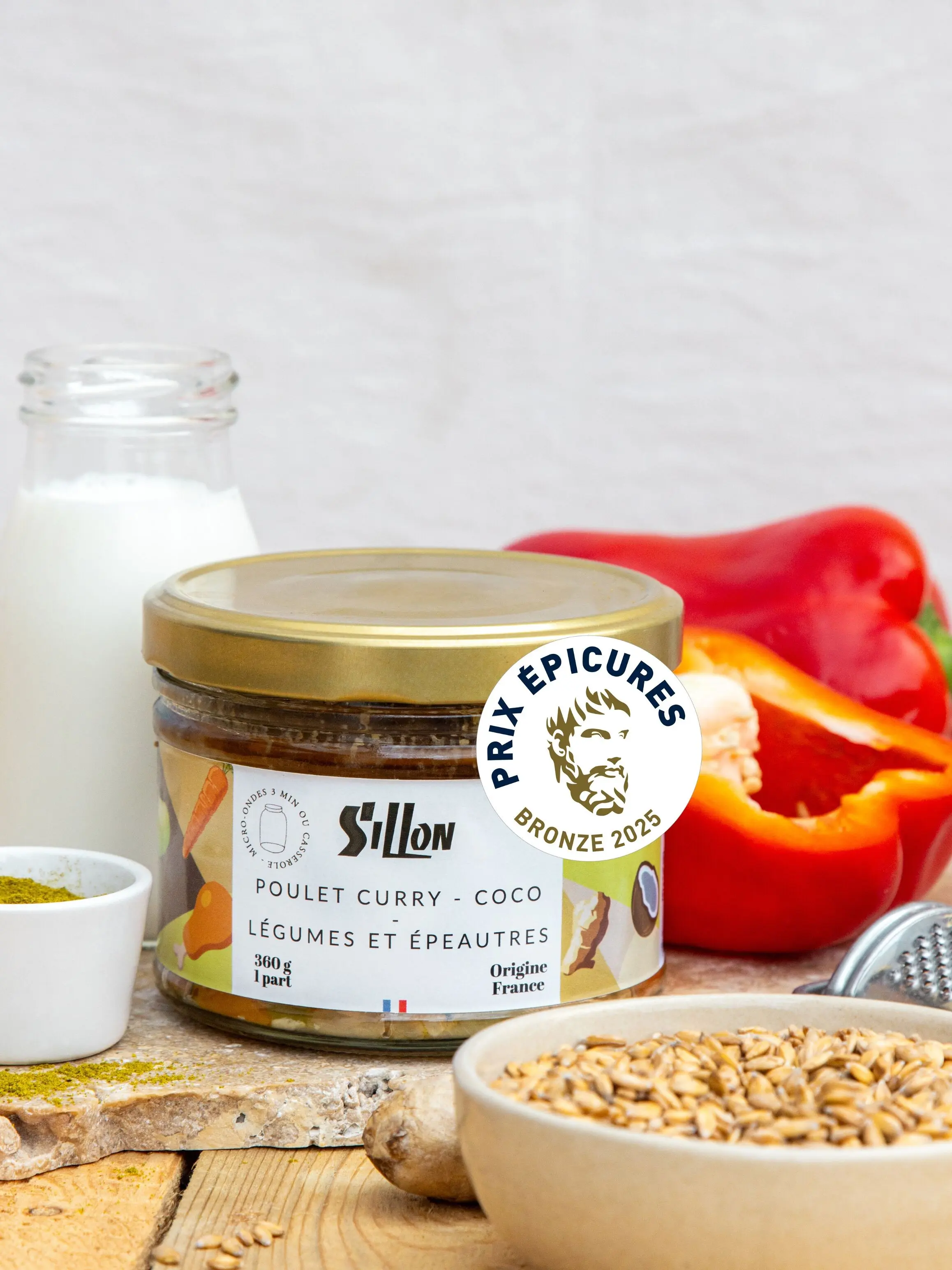 Chicken Curry - Vegetables and Spelt 370g - Bronze Epicure 2025