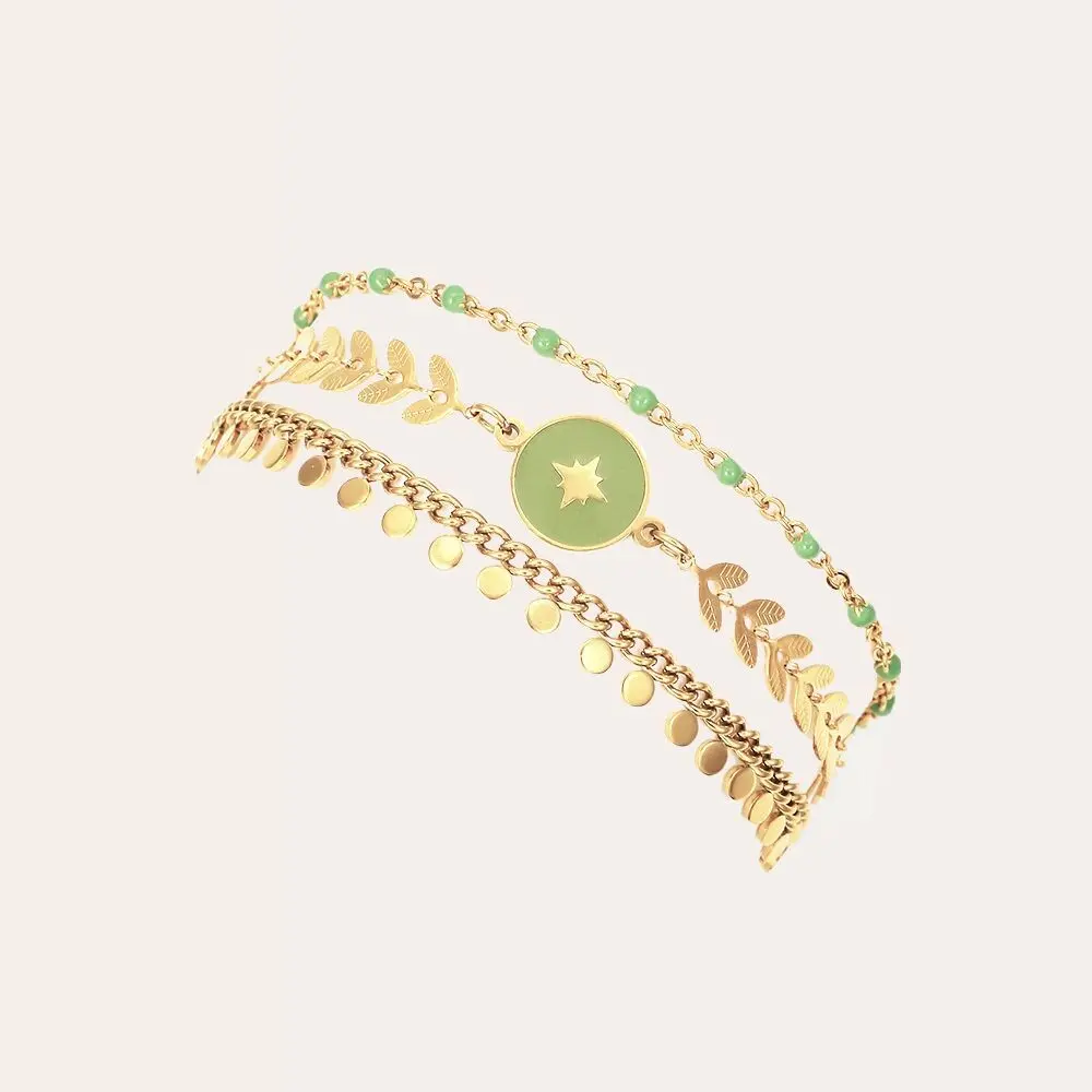 KHAKI ENAMEL BRACELET