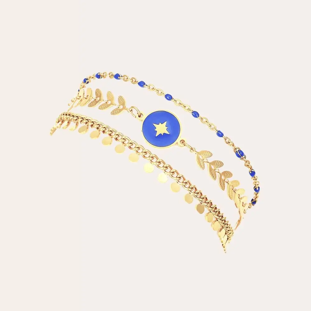 NAVY ENAMEL BRACELET