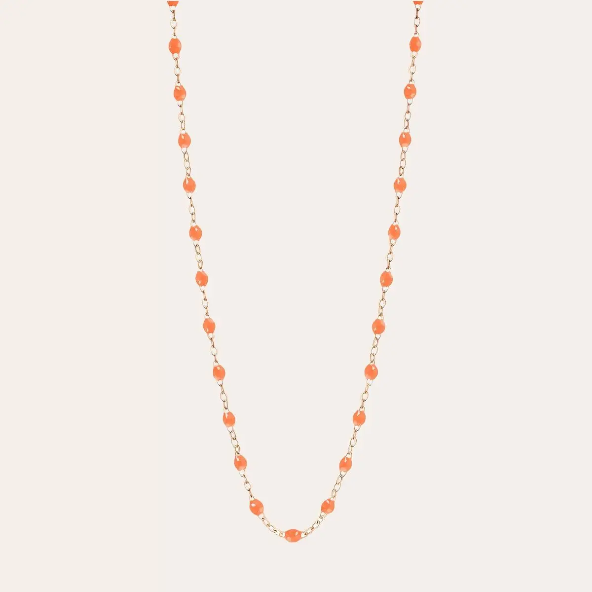 ORANGE GOLD RESIN NECKLACE