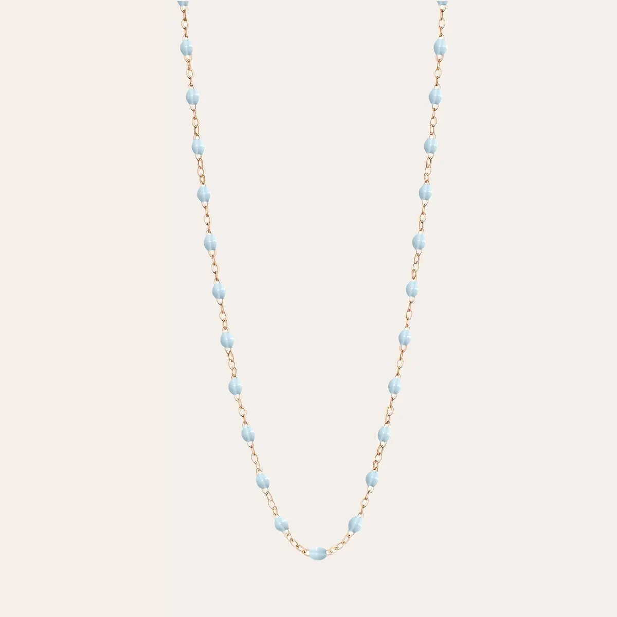 SKY BLUE GOLD RESIN NECKLACE