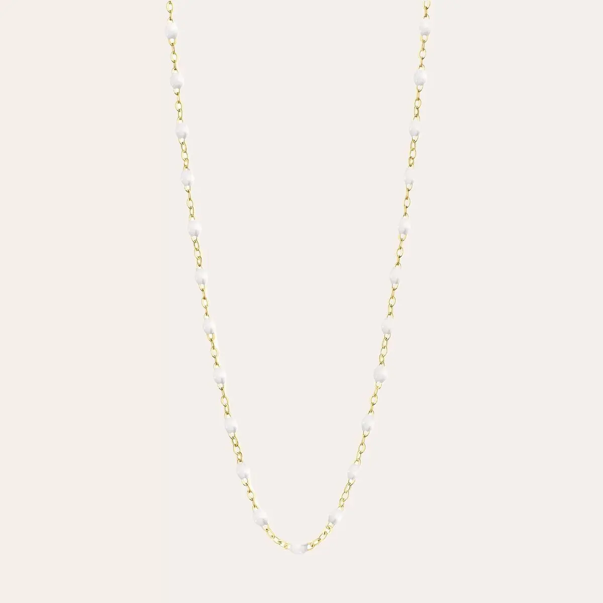 WHITE GOLD RESIN NECKLACE