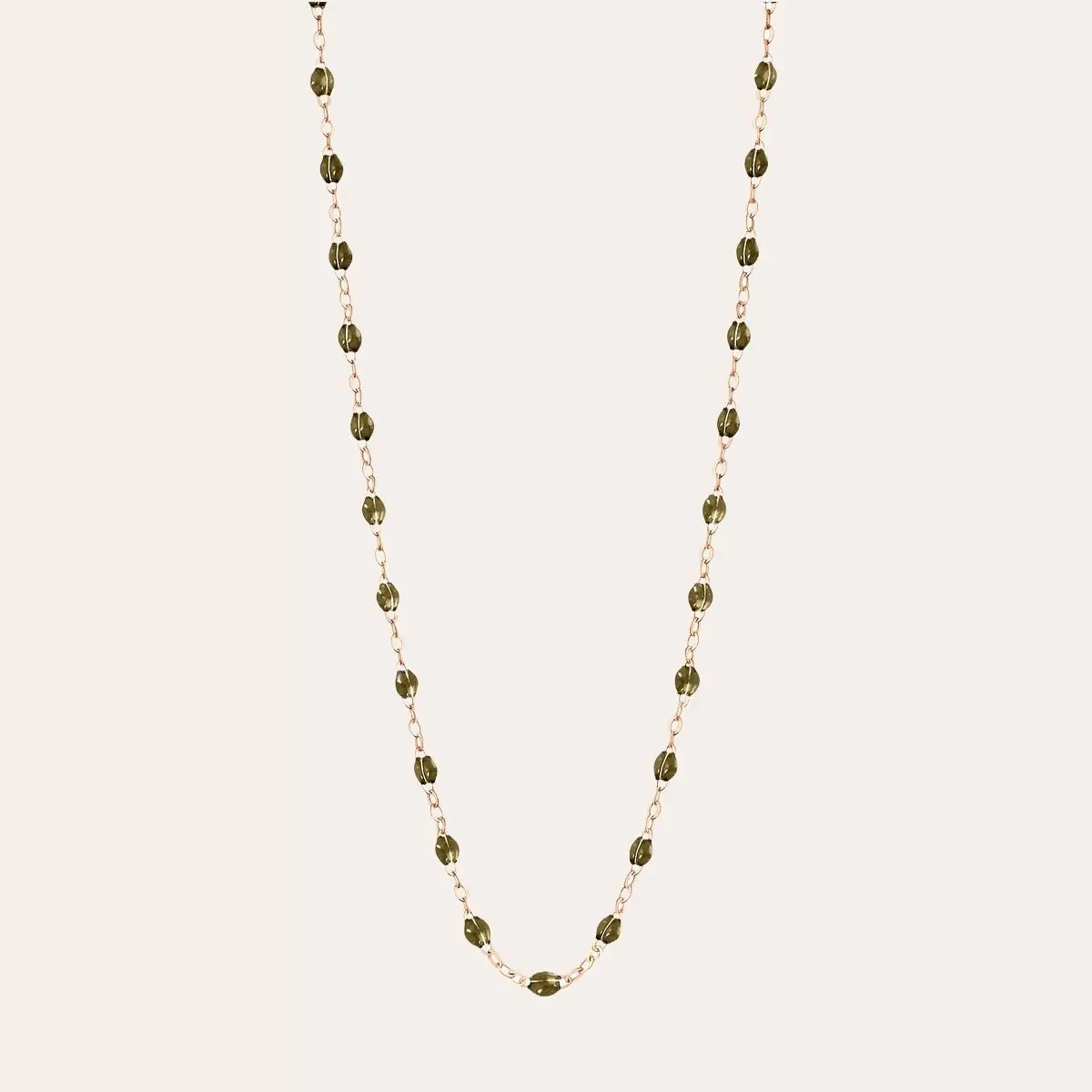KHAKI GOLD RESIN NECKLACE