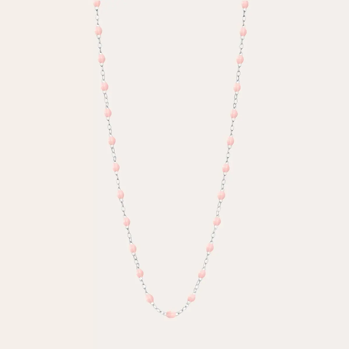 Pale pink resin necklace