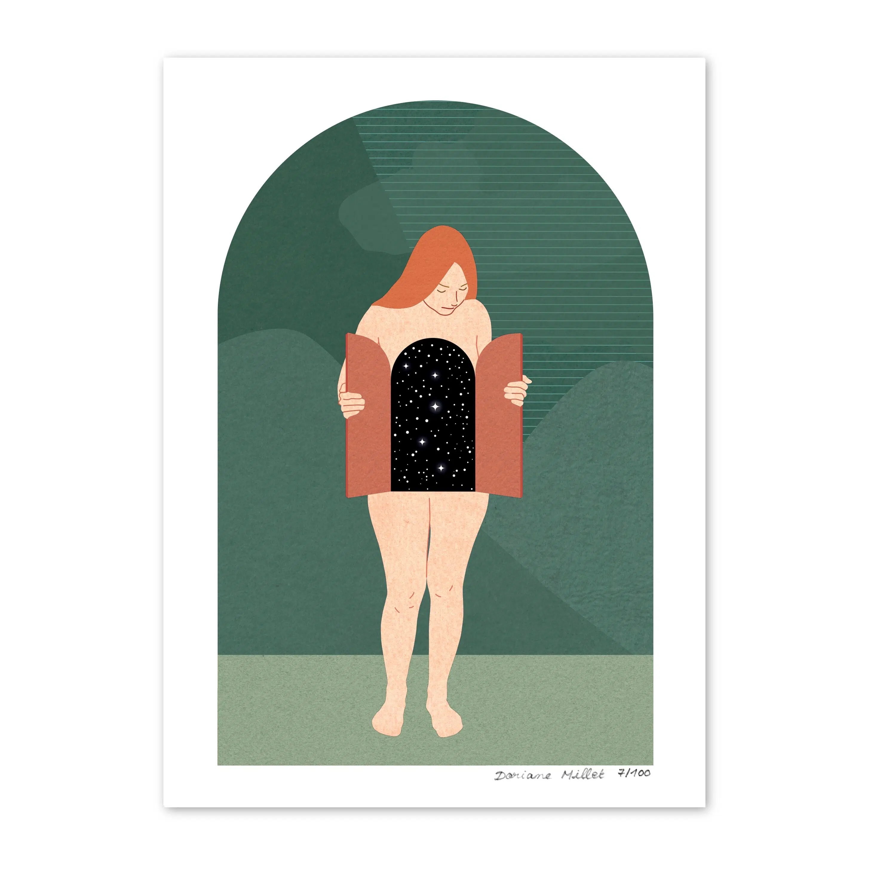 The opening, green version | Fine art print 13x18 cm | Signed limited edition