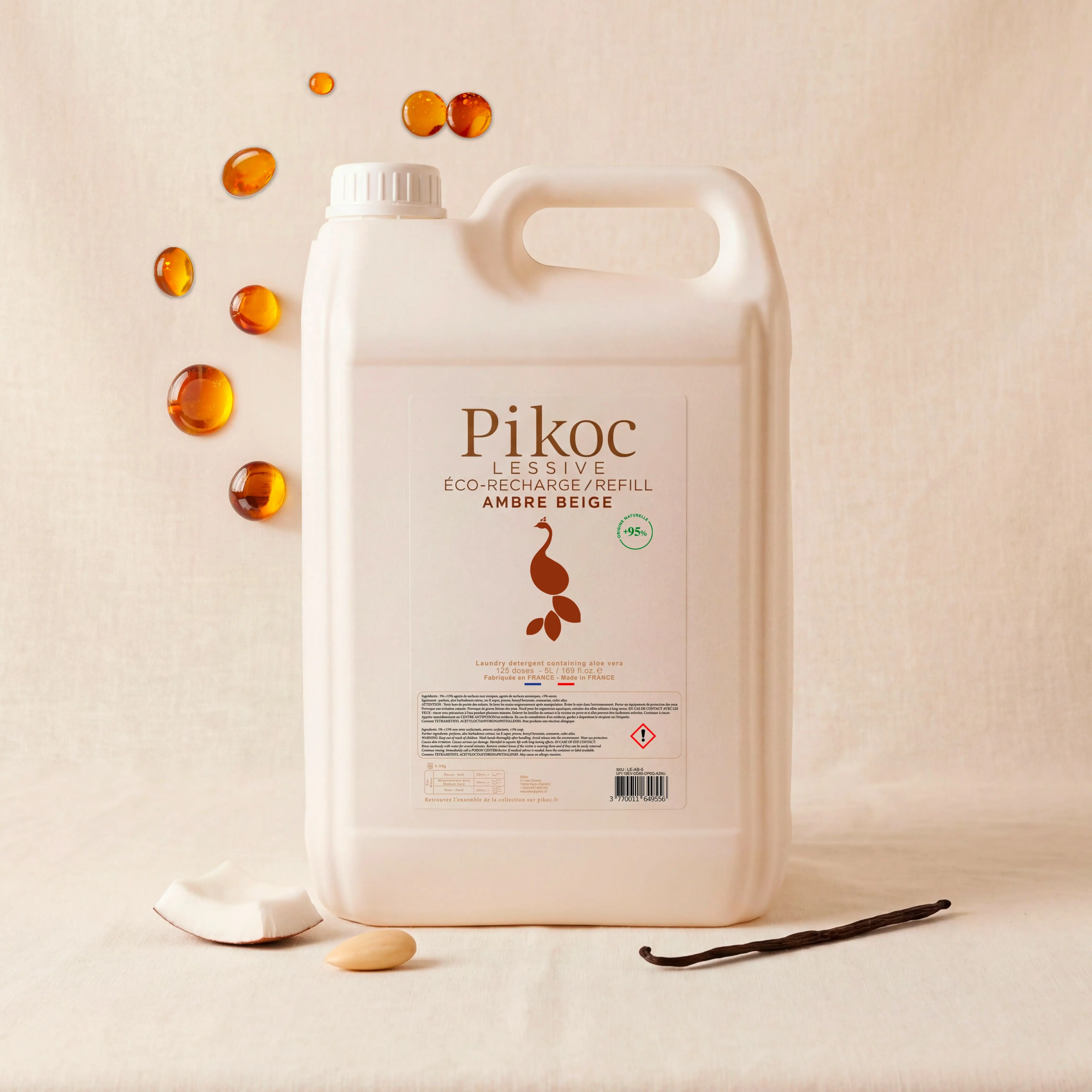 Eco-recharge Lessive Ambre Beige 5L