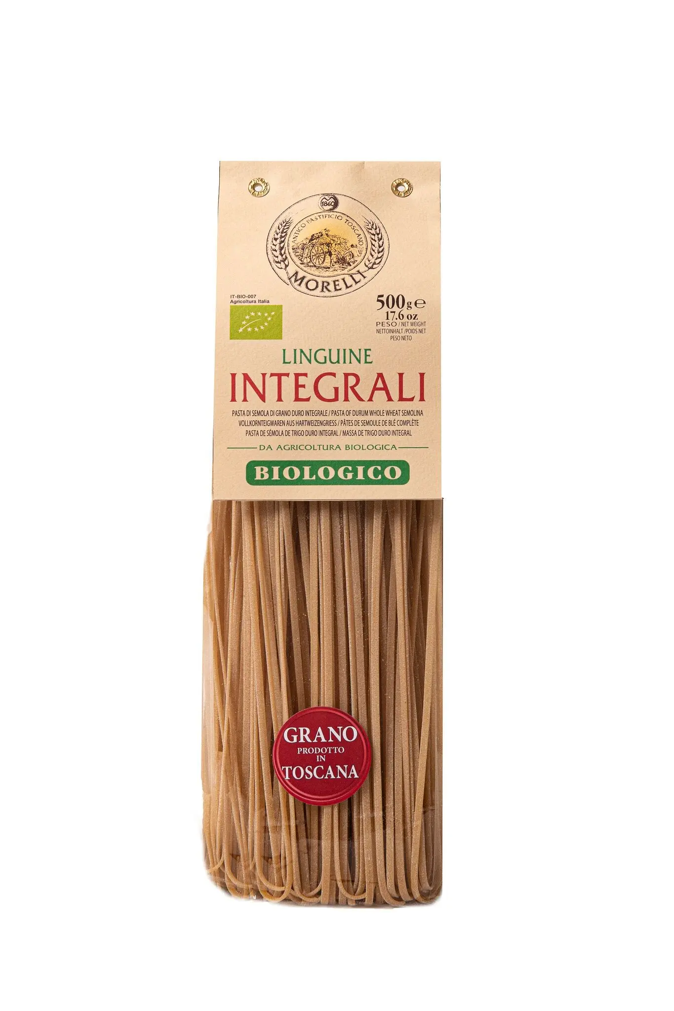Artisan Pasta Wholemeal Linguine 100% Tuscan wheat g.500