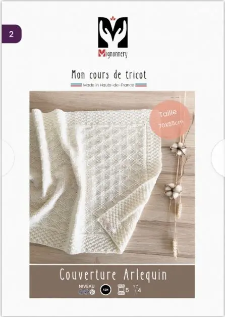 Easy knitting pattern Harlequin baby blanket