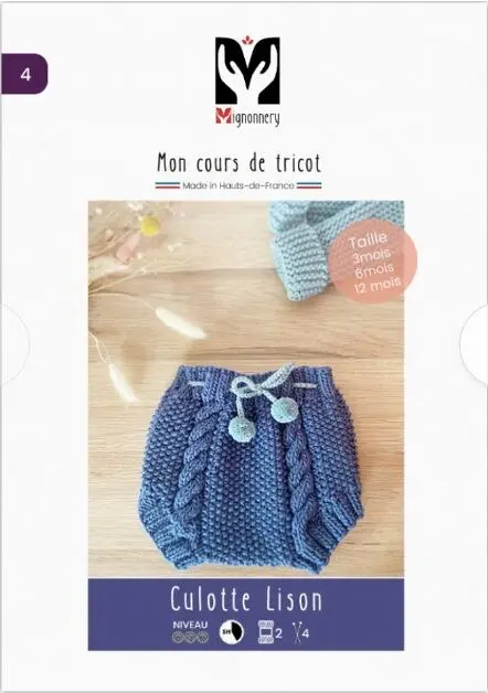 Easy knitting pattern Lison wool baby pants