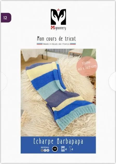 Easy knitting pattern Barbapapa Alpaca Scarf
