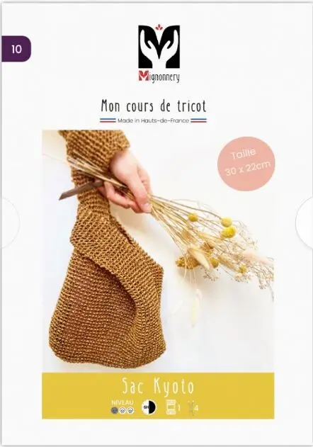 Easy knitting pattern Kyoto bag
