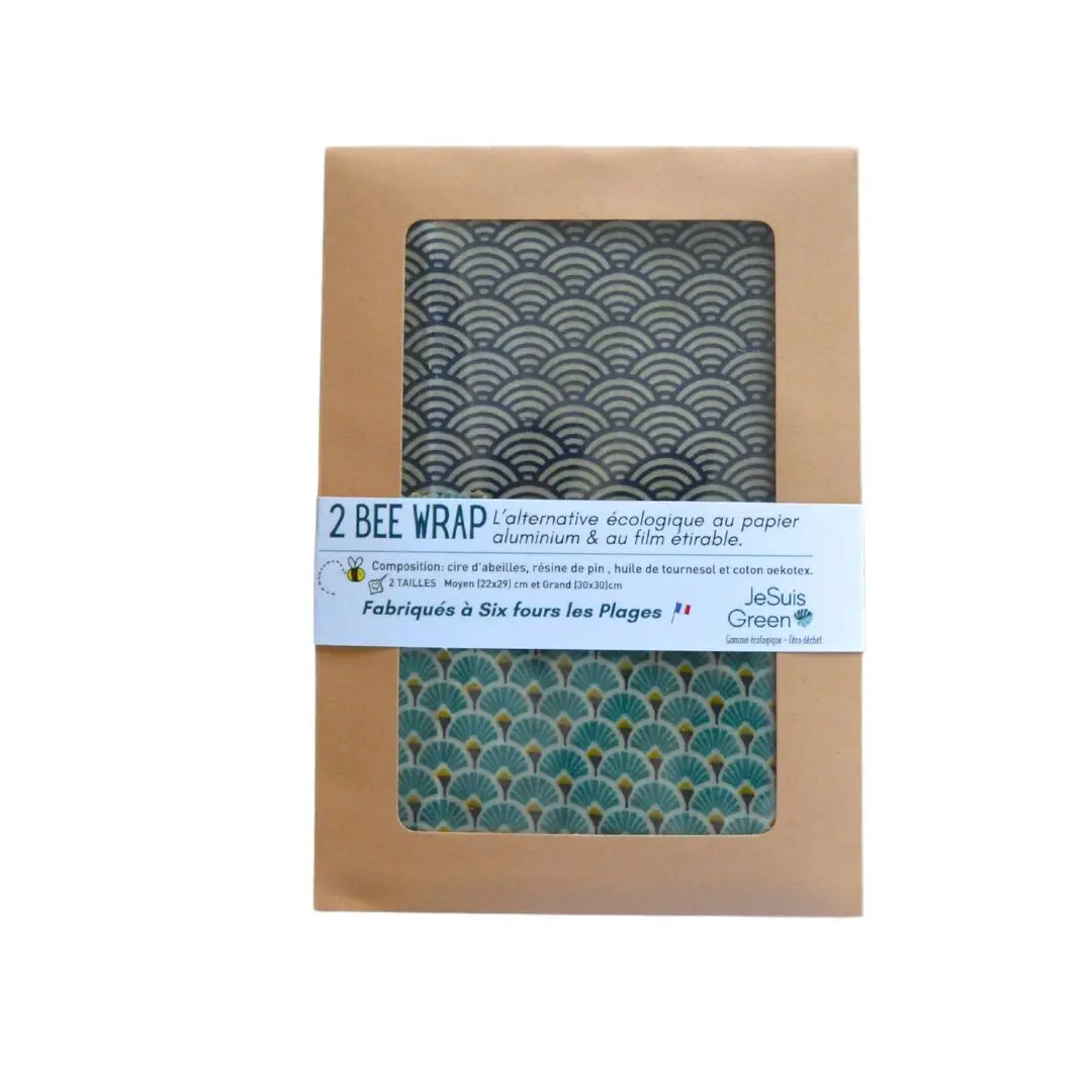 Bee Wrap Reusable and zero waste packaging 2 duo sizes M (22cm*29cm), L (30cm*30cm)