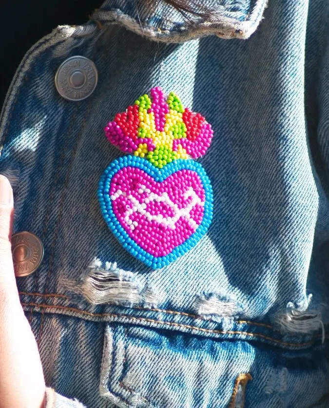 Broche Coeur en couleurs