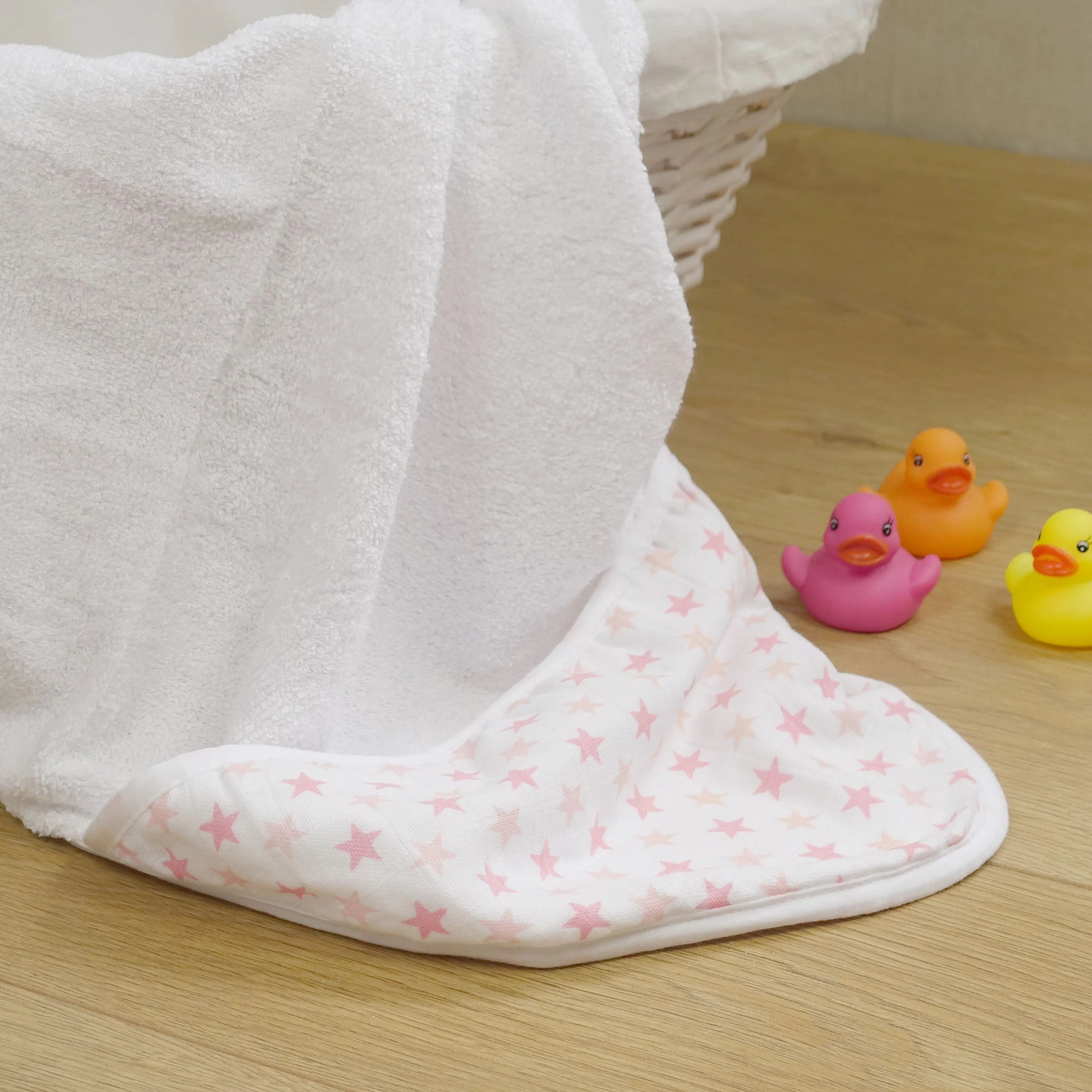 Serviette à capuche en mousseline MuslinZ Rose