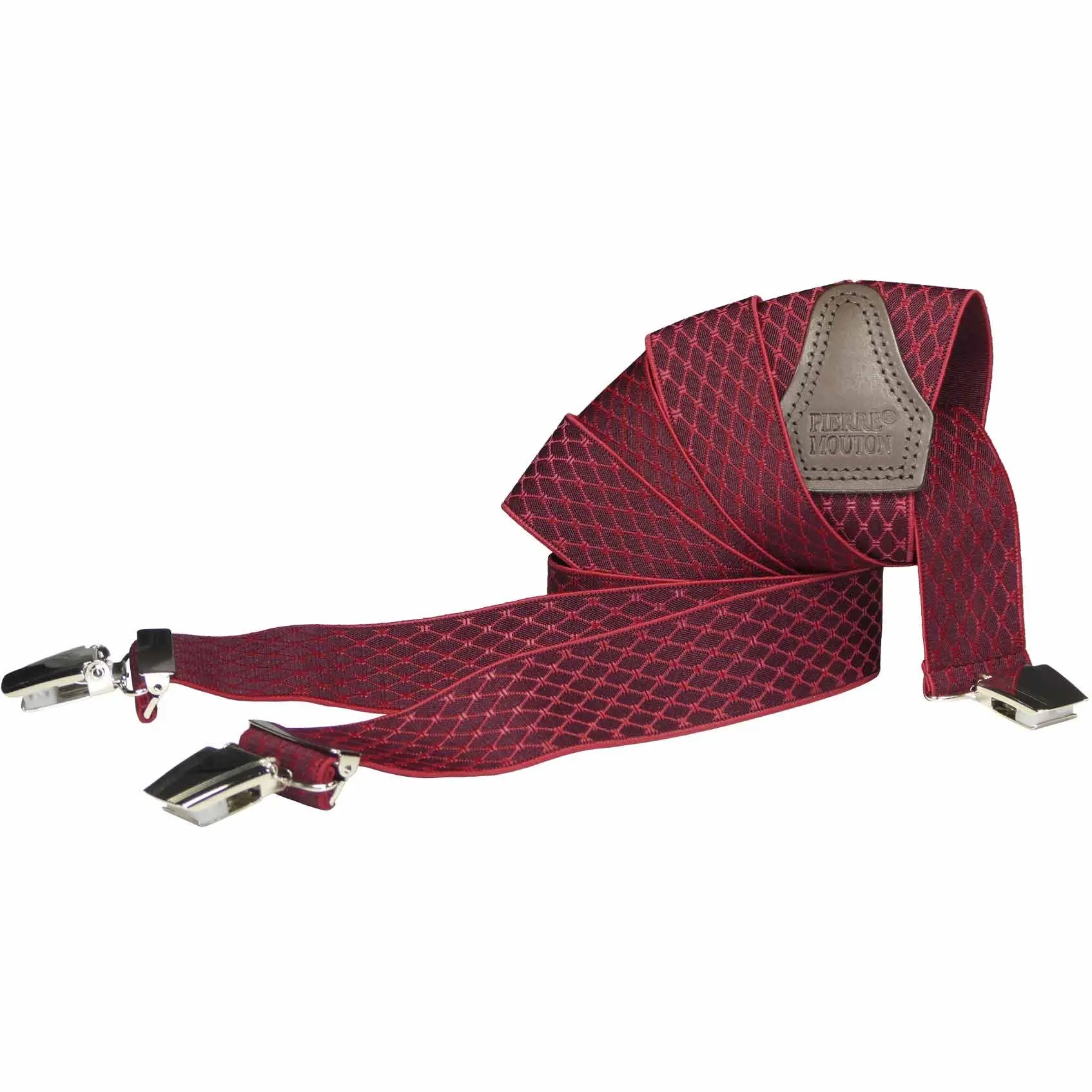 Pierre Mouton Hosenträger Diadème Rot 120cm