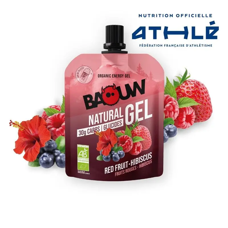 NATURAL ORGANIC RED FRUIT ENERGY GELS - HIBISCUS