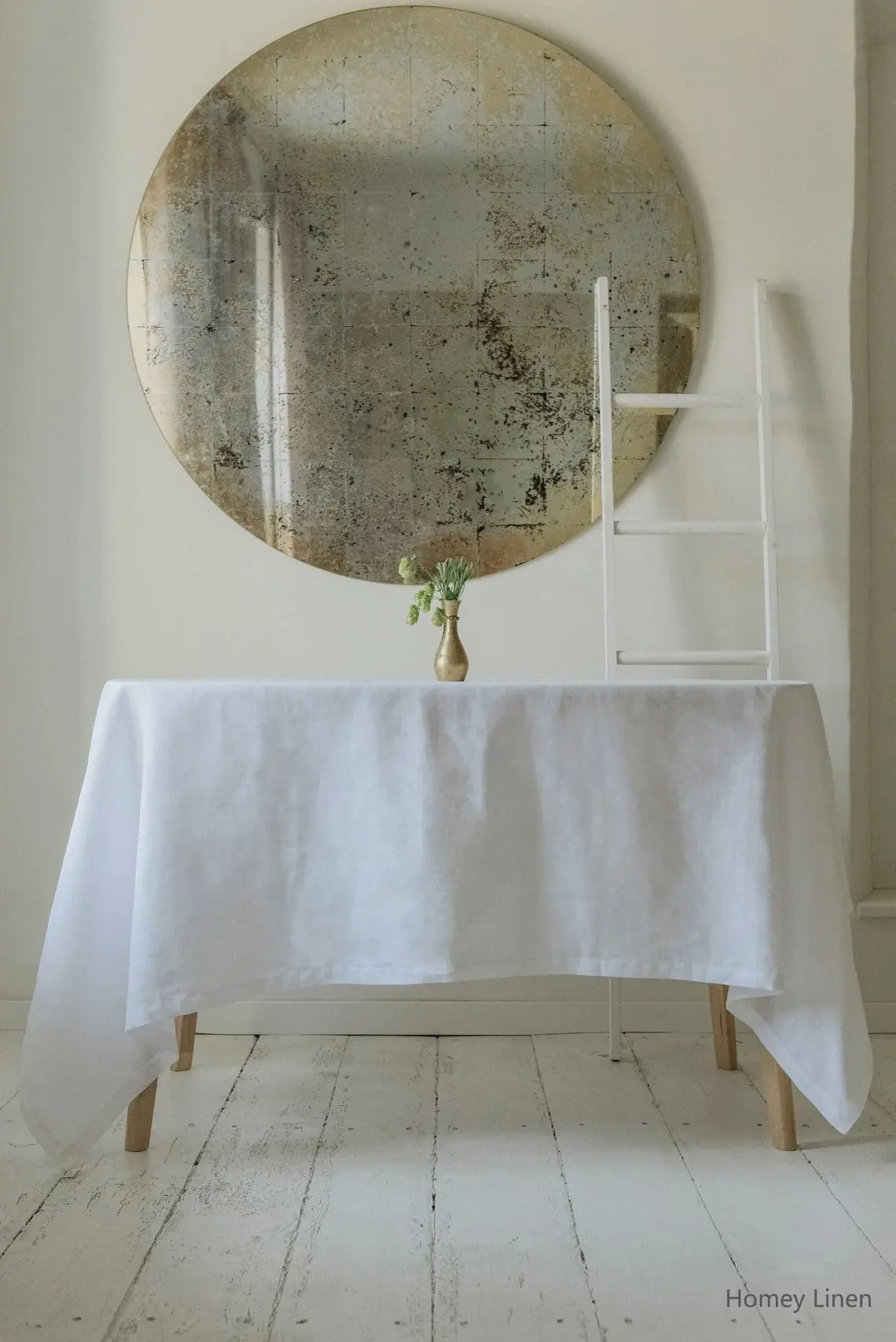 Linen Tablecloth Round with 2cm Hem