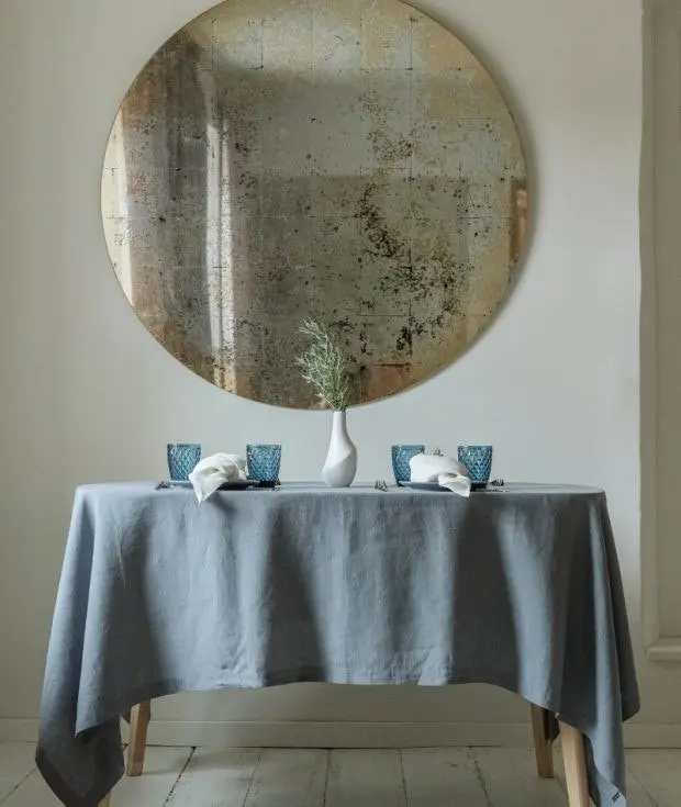 Linen Tablecloth with 2cm Hem