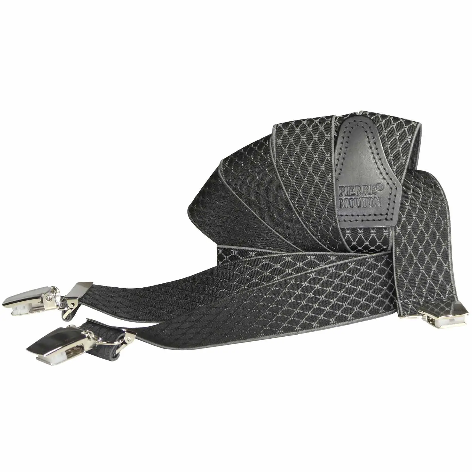 Pierre Mouton Hosenträger Diadème Schwarz 140cm