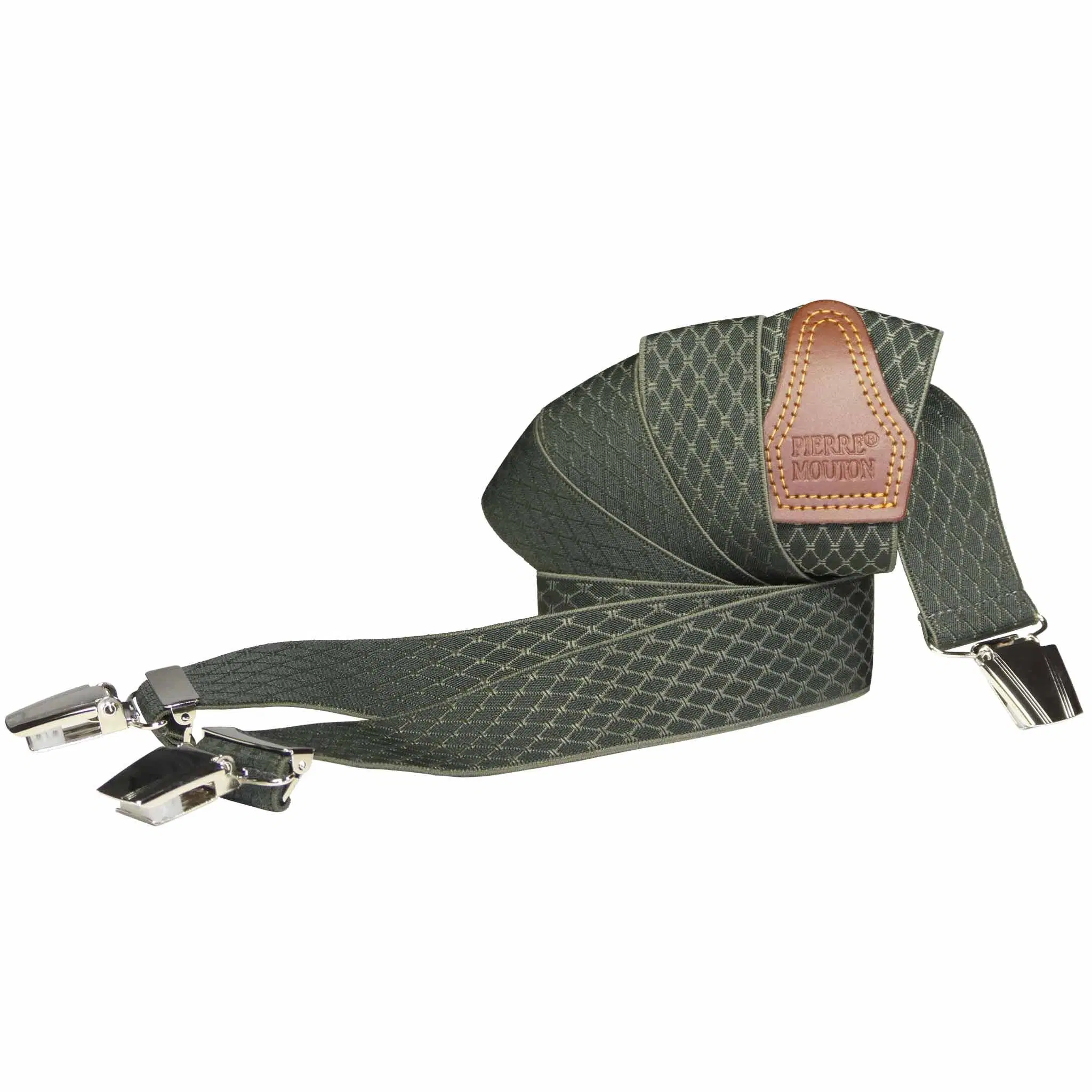 Pierre Mouton Hosenträger Diadème Grün 140cm