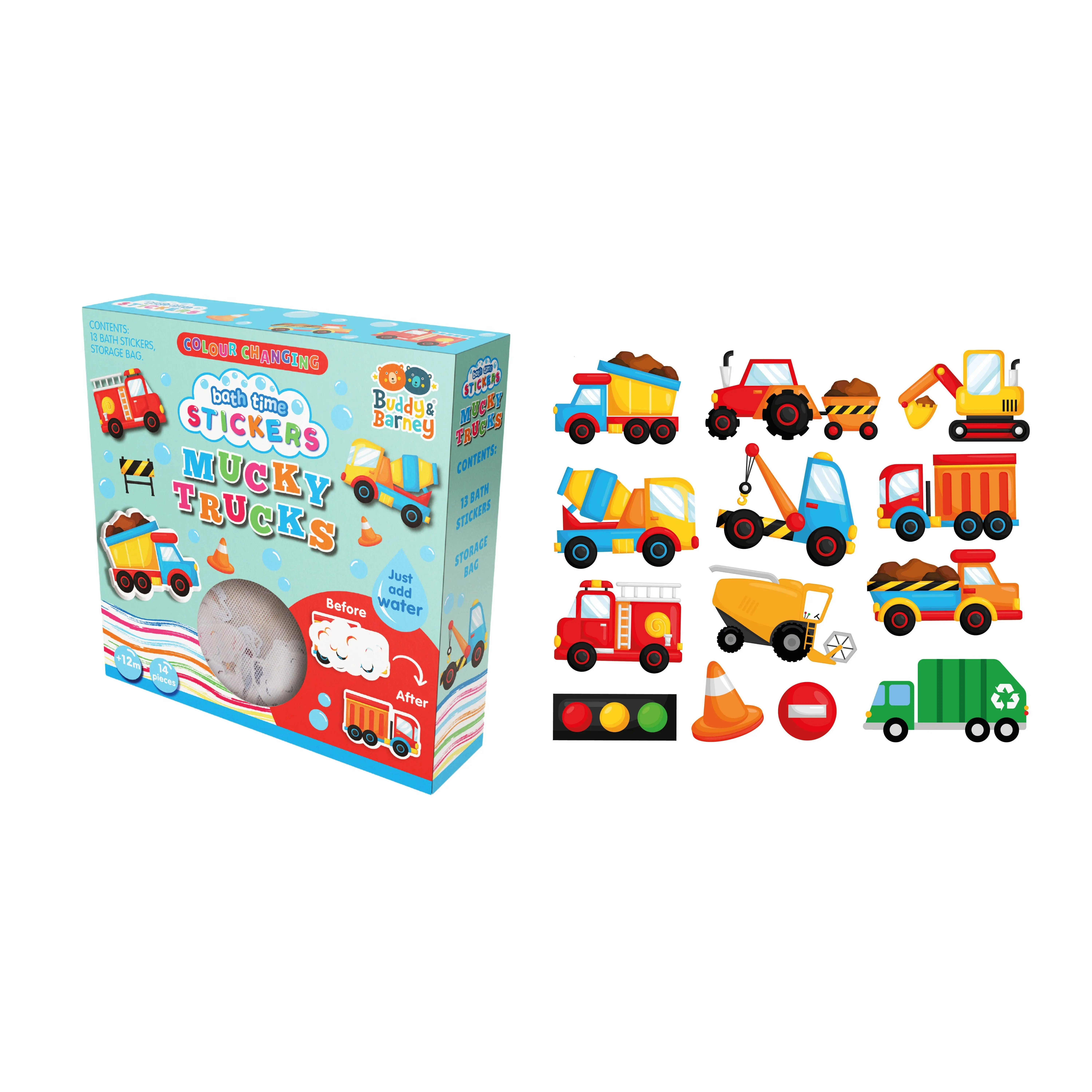 Autocollants de bain à couleurs changeantes - Mucky Trucks
