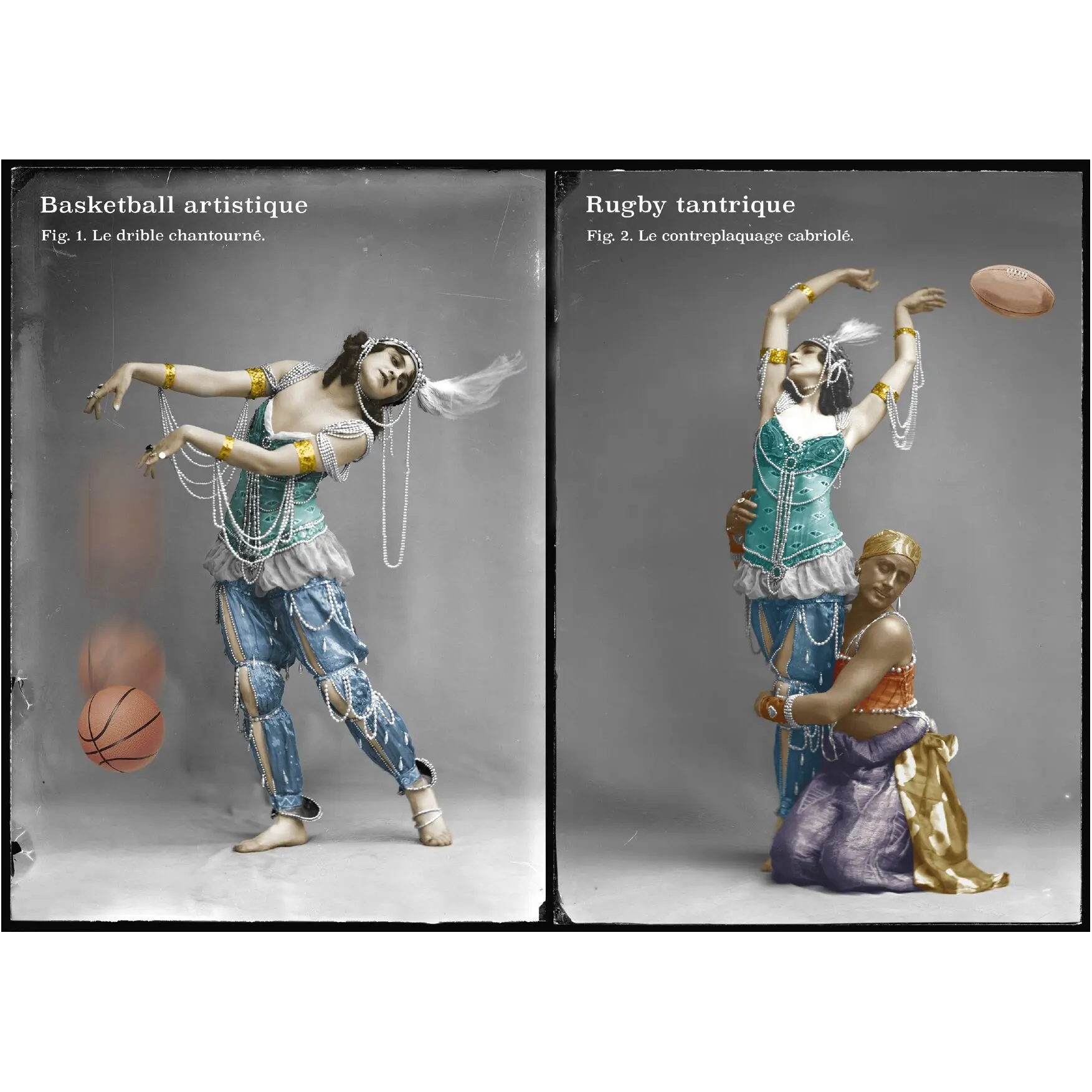 Postcard - Artistic basketball and tantric rugby