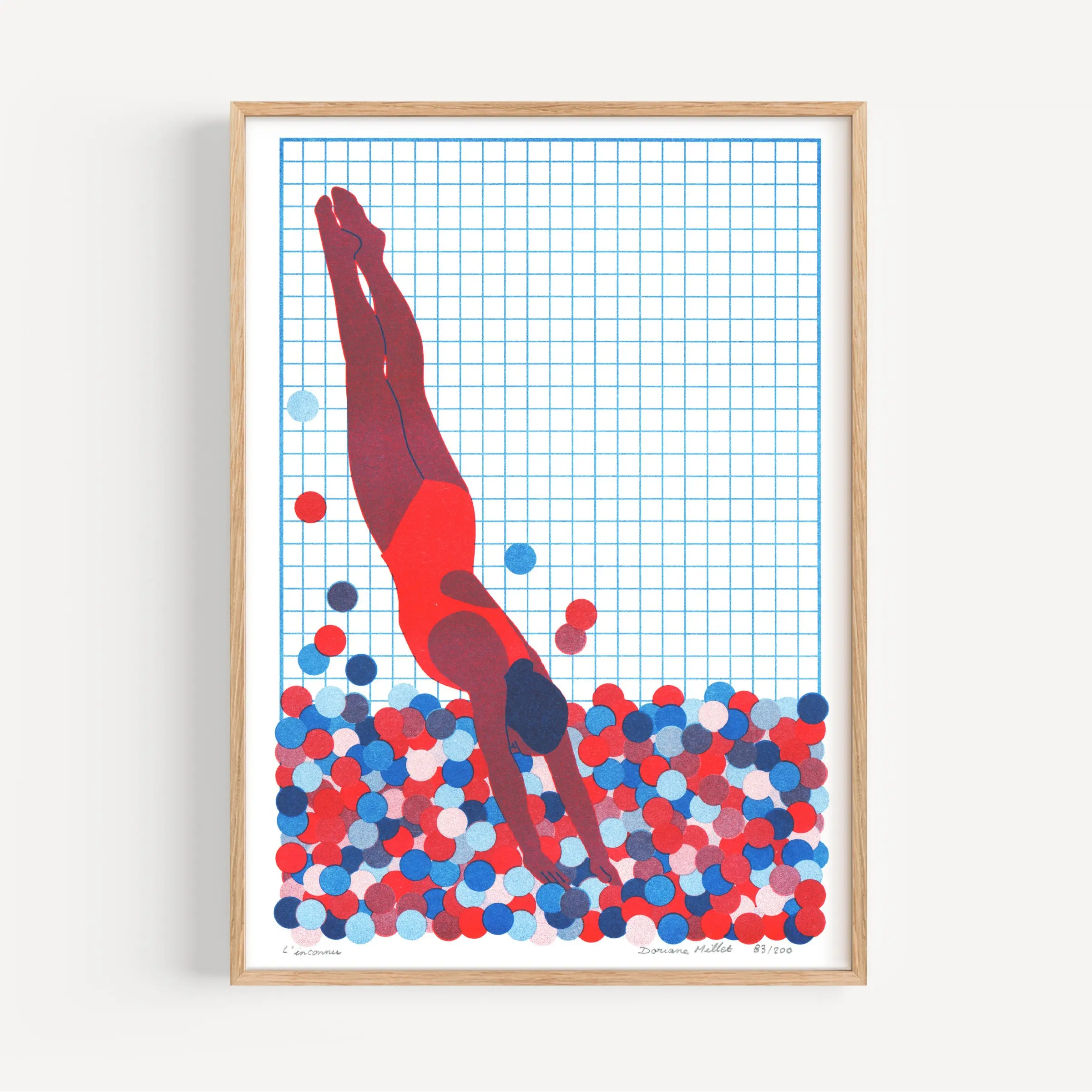 The Unknown (saturated color version) | A4 Risograph | Signed Limited Edition