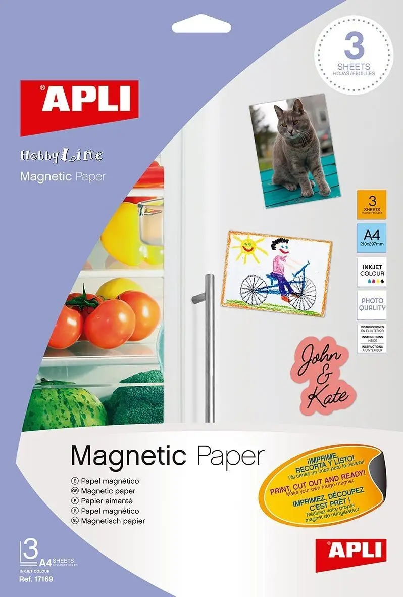 MAGNETIC PAPER POCKET OF 3 SHEETS